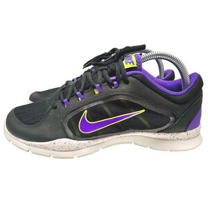 Nike Flex Trainer 4 Women's 8 Training Running Sneaker Black‎ Purple 643083-009